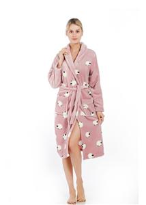 Printed Flannel Ladies Dressing Gown